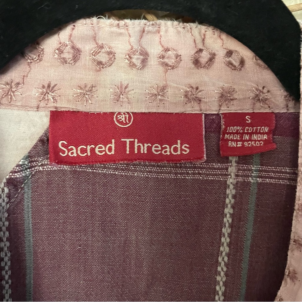 Sacred Threads Patchwork Top Kimono Cardigan Boho… - image 3